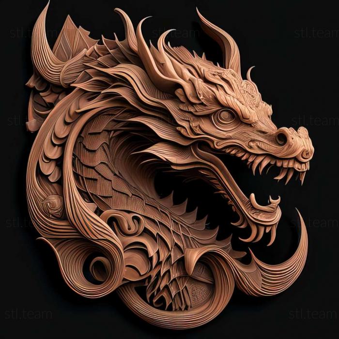 3D модель Кот Дракон Ли (STL)